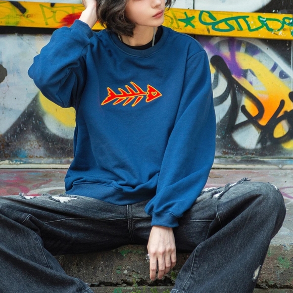 NWT Embroidered BiBisama Fishbone sweater - Picture 4 of 12